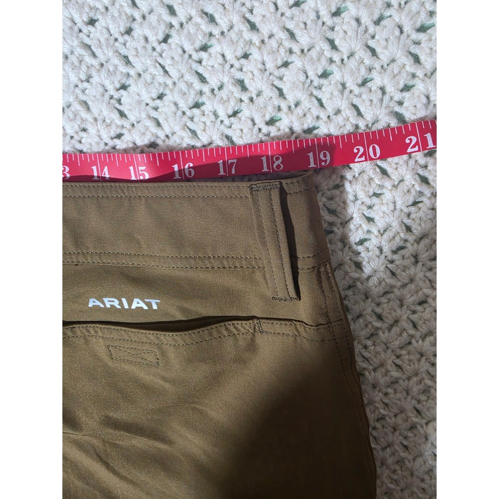 Ariat AriatTEK Performance Shorts Mens 36 Brown Moisture Wicking Stretch - Picture 4 of 5